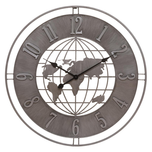 Horloge "Monde Isac" D68 en métal Gris 3S. x Home Meuble & Déco