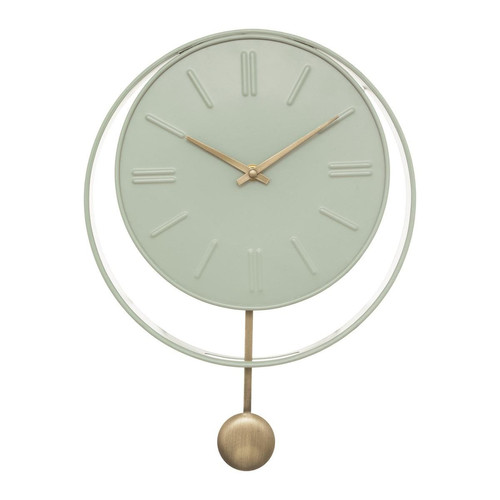 3S. x Home - Horloge "Rivi", métal, vert céladon, D28 cm - Horloges Design