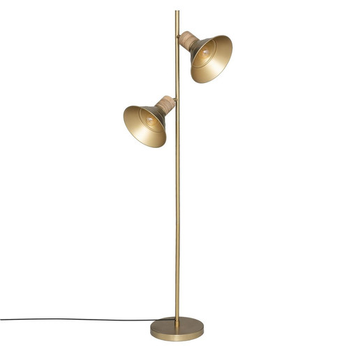 3S. x Home - Lampadaire "Bota", métal et marbre, doré, H151 cm - Lampe Design à poser