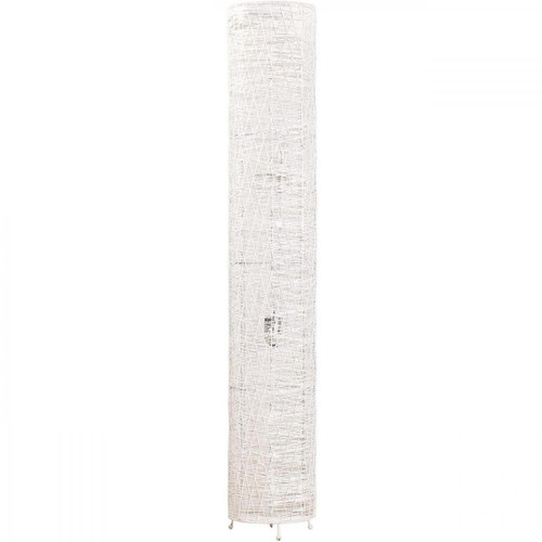 3S. x Home - Lampadaire cylindre en rotin Blanc - Mobilier Deco
