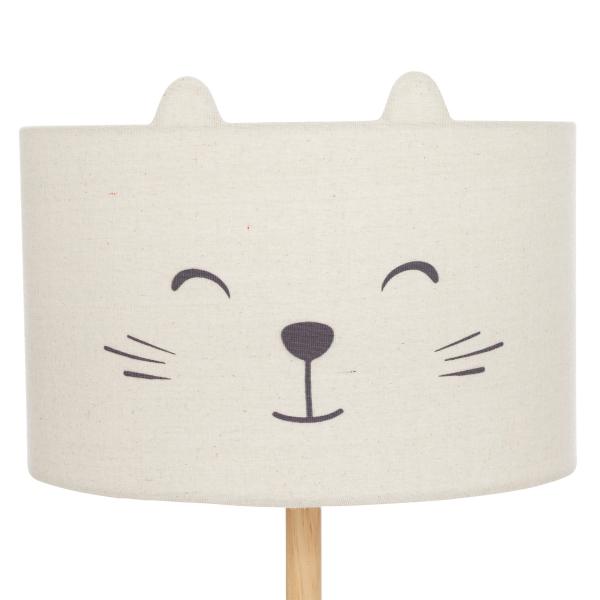 Lampadaire enfant chat en bois de pin "Felix" blanc 3S. x Home