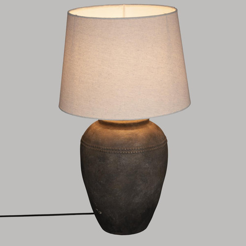 Lampe "Ailen", céramique, marron H60 cm 3S. x Home