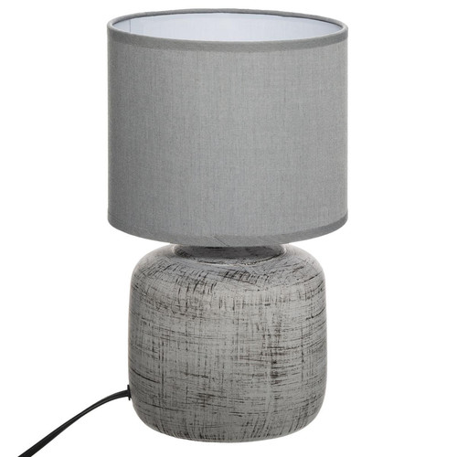 3S. x Home - Lampe Céramique Gris H 18,5 Salta - Lampe Design à poser