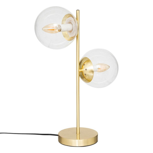 3S. x Home - Lampe à poser dorée en verre  - Lampe Design à poser
