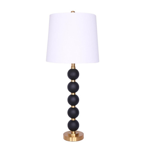 3S. x Home - Lampe De Table MEDAVY Métal Noir Et Blanc - Lampe