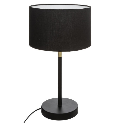 3S. x Home - Lampe Droite noir et Doré "Jule" - Lampe Design à poser