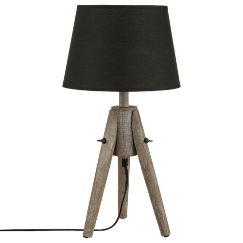 3S. x Home - Lampe en bois et abat-jour cône  - Lampe Design à poser