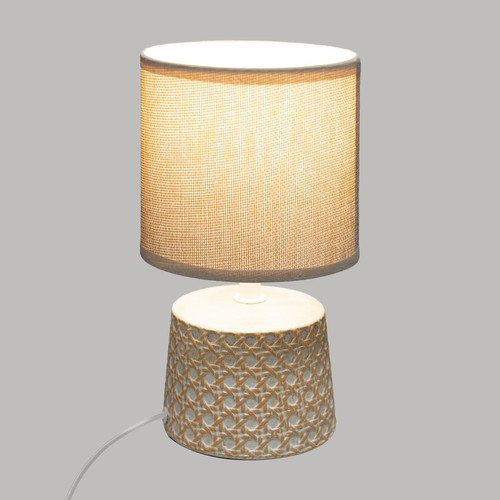 Lampe en Céramique Cannage beige 3S. x Home