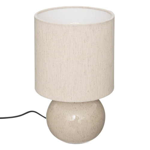 3S. x Home - Lampe "Gaia" en coton  blanc - Lampe Design à poser