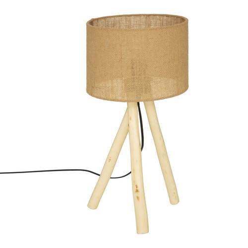 3S. x Home - Lampe "Seav", peuplier, marron, H52 cm - Lampe Design à poser