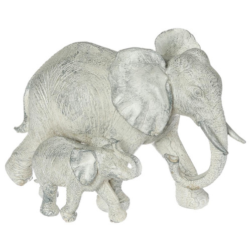Éléphant en résine H15 gris clair 3S. x Home Meuble & Déco
