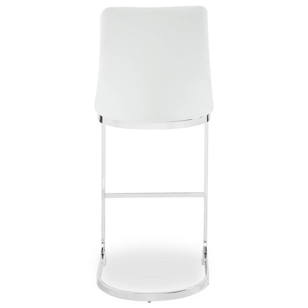 Lot de 2 chaises de bar design Mistigri Simili Blanc Tabouret
