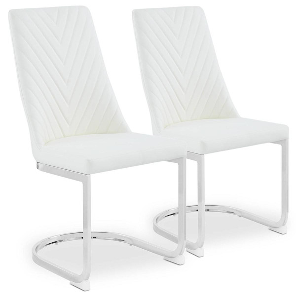 Lot de 2 chaises design Mistigri Simili Blanc Blanc 3S. x Home Meuble & Déco