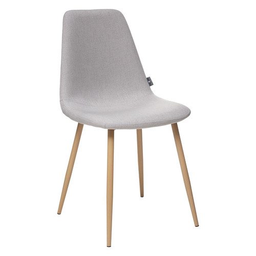 3S. x Home - Lot de 2 chaises grises claires "Roka" - Chaise Design