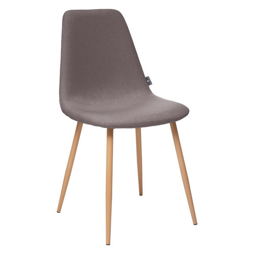 3S. x Home - Lot de 2 chaises grises "Roka" - Chaise Design