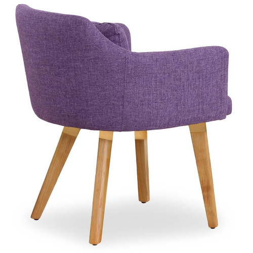 3S. x Home - Lot de 2 fauteuils scandinaves Gybson Tissu Violet - Meuble Et Déco Design