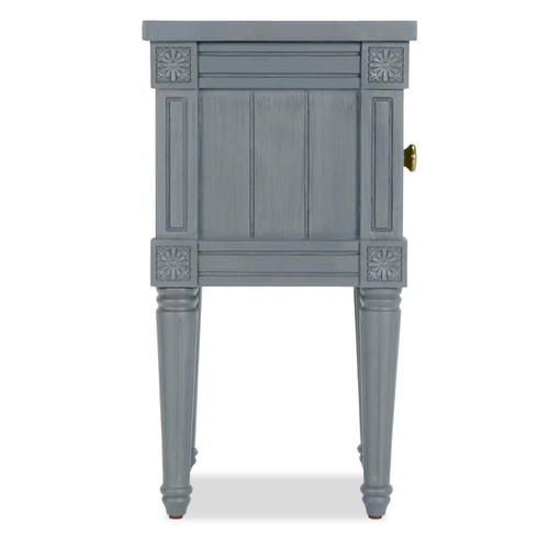 3S. x Home - Lot de 2 tables de chevet 1 tiroir Rivoli Gris bleuté - Chambre Adulte Design