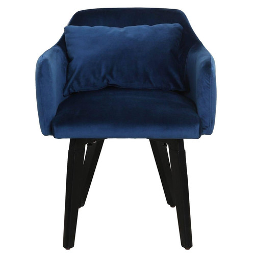 Lot de 20 chaises / fauteuils Gybson Velours Bleu 3S. x Home