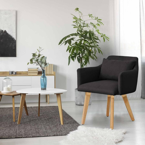 Lot de 20 chaises / fauteuils scandinaves Gybson Tissu Noir Noir 3S. x Home Meuble & Déco