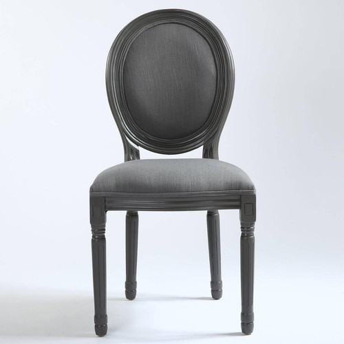 Lot de 20 chaises de style médaillon Louis XVI Gris Tissu Gris 3S. x Home