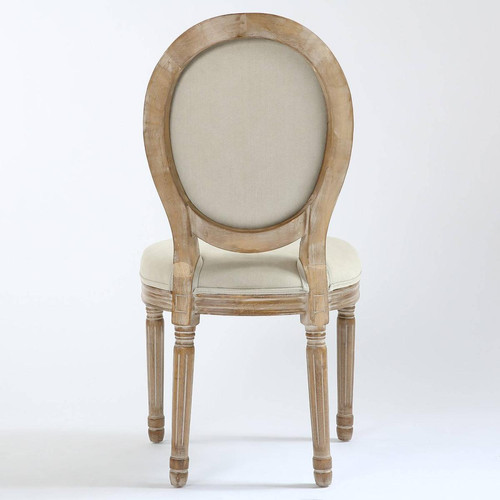 Lot de 20 chaises de style médaillon Louis XVI Tissu Beige Chaise