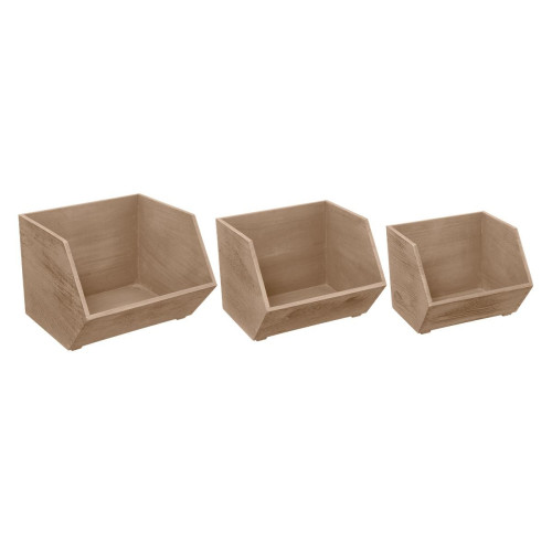 3S. x Home - Lot de 3 casiers empilables en bois cagette  - Panier Et Boîte Design