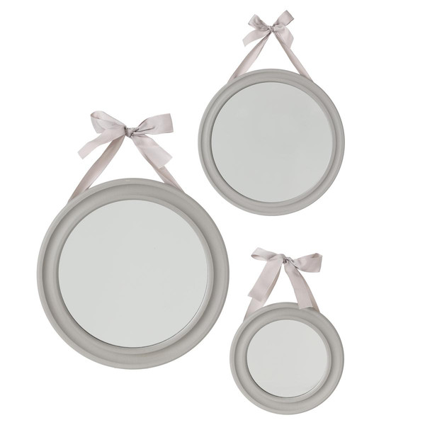 Lot de 3 miroirs ronds à ruban taupe 3S. x Home Meuble & Déco