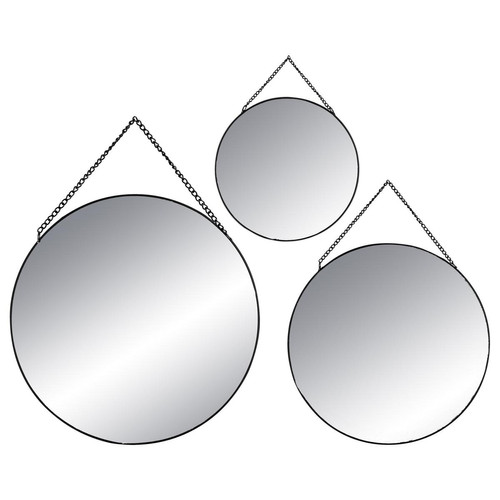 3S. x Home - Lot de 3 miroirs ronds en métal - Meuble Et Déco Design