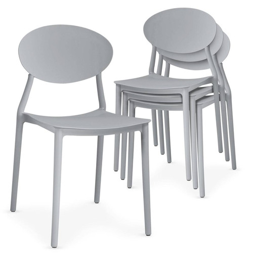 3S. x Home - Lot de 4 chaises empilables  - Chaise Design