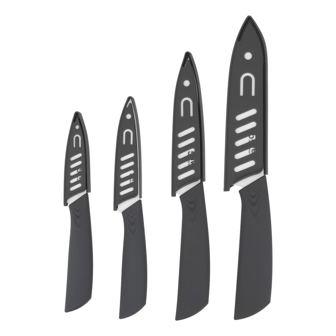 lot de 4 couteaux en céramique caractère gris