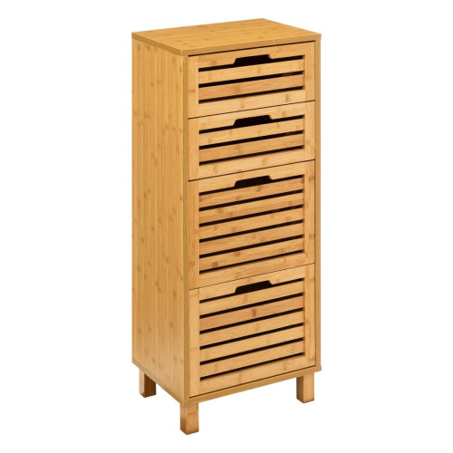 3S. x Home - Meuble 4 tiroirs bambou Marron - Nouveautés Meuble Et Déco Design