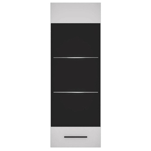 3S. x Home - Meuble à étagères avec porte vitrée L38xH110cm Blanc brillant  - La Salle A Manger Design