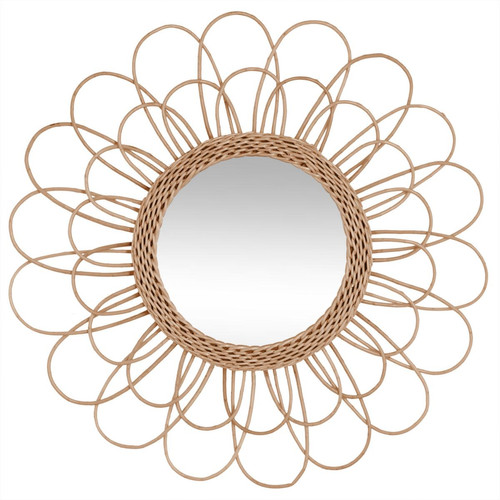 3S. x Home - Miroir fleur en rotin D56 - Miroirs Design