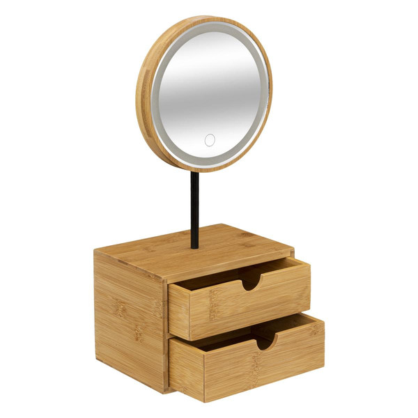 Miroir LED Organiseur Bambou D 16 3S. x Home