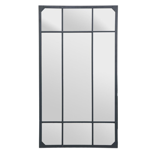 3S. x Home - Miroir Loft En Métal Noir 78x140cm - Miroirs