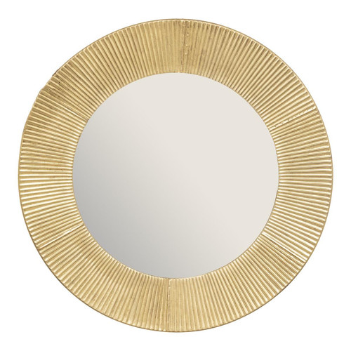 3S. x Home - Miroir "Milda", métal, doré, D90 cm - Tableau Et Toile Design