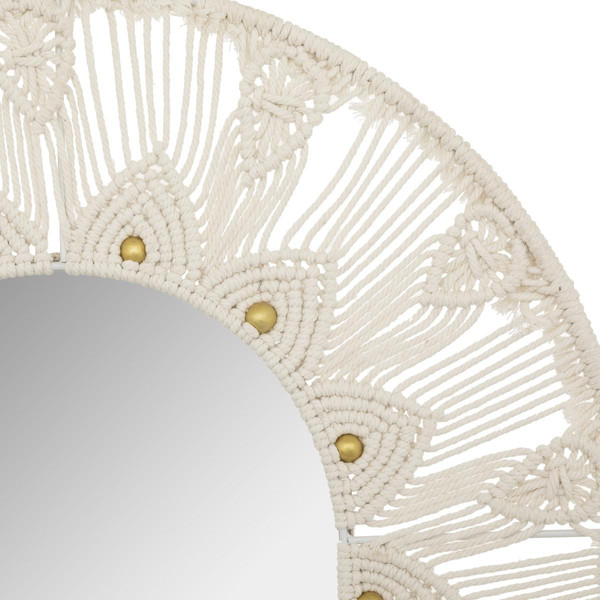 Miroir "Romeo", métal et coton, blanc, 60x90 cm 3S. x Home