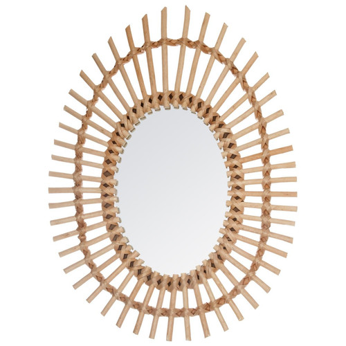 3S. x Home - Miroir rotin ovale - Miroirs Design