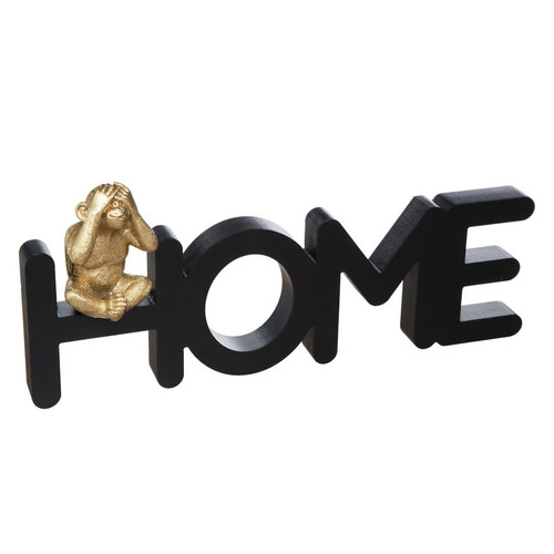 3S. x Home - Mot avec singe en panneau de bois MDF 37,3x6x16cm - Meuble Et Déco Design