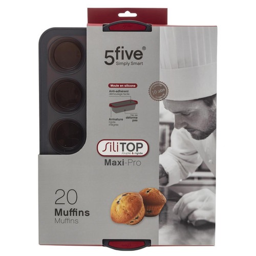 3S. x Home - Moule Maxi Silitop 20 Muffins - Ustensile de cuisine