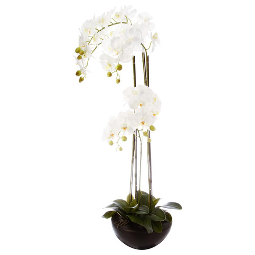 3S. x Home - Orchidée En Pot Céramique H115 - Plante artificielle