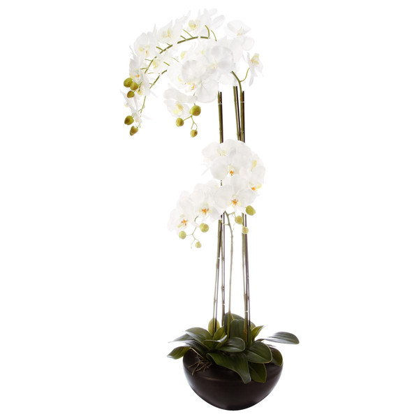 Orchidée En Pot Céramique H115 Blanc 3S. x Home Meuble & Déco