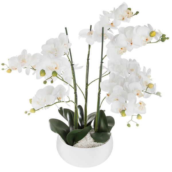 Orchidée pot céramique blanc H65 Blanc 3S. x Home Meuble & Déco