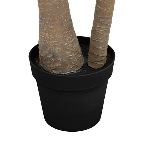 Palmier artificiel en plastique 2 troncs H180cm vert 3S. x Home