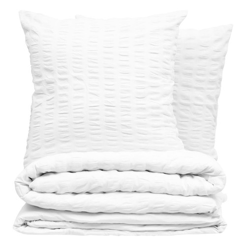 3S. x Home - Parure de lit blanc - Linge de lit coton