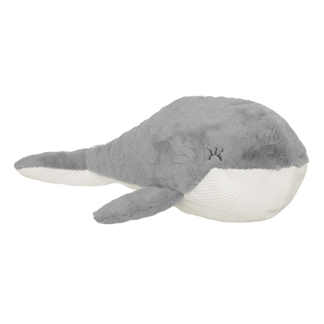 peluche enfant baleine, bleu, 26x64 cm