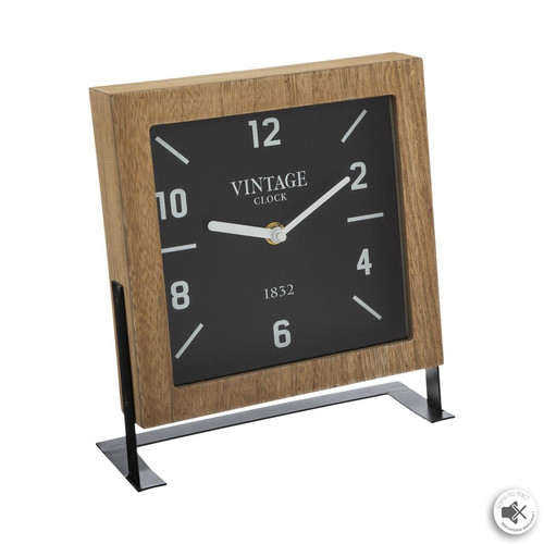 3S. x Home - Pendule à poser Silence en panneau de bois MDF - Horloges Design