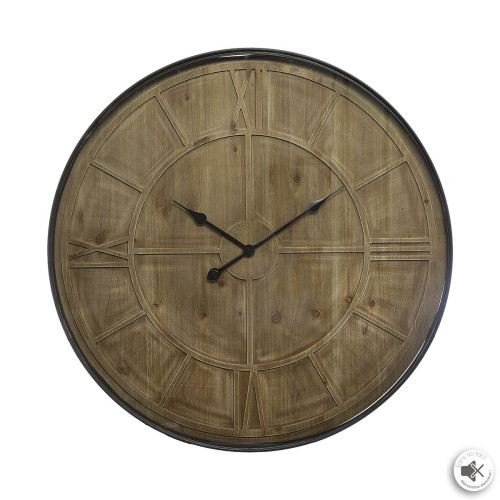 3S. x Home - Pendule En Bois En Et Métallique - Horloge bois design