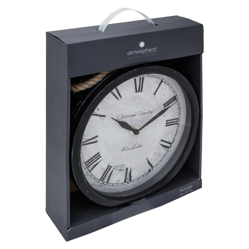 3S. x Home - Pendule en métal avec corde 25x29 - Horloges Design