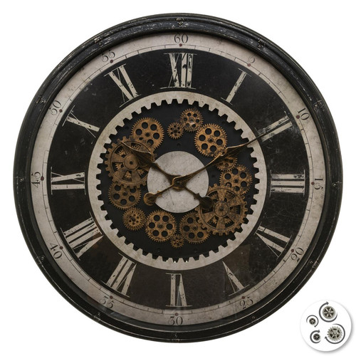 3S. x Home - Pendule mécanique Charly en Plastique D76 - Horloges Design